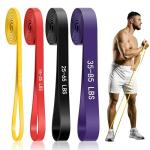 Resistance Bands for Working Out, 4-Level Pull Up Assistance Bands, Exercise Bands for Women & Men, Stretch Workout Bands for Full-Body Training, Fitness, Physical Therapy, Pull Up Bands at Home, Gym
