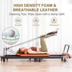 Pilates Reformer, Foldable Pilates Machine for Home Use and Gym Workout, Suitable for Advanced and Beginners Users,Pilates Equipment with Sitting Box, Jump Board ,Up to 500 LBS