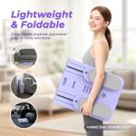 Multifunctional Pilates Board, Pilates Reformer Sets 7-in-1 Foldable Pilates Reformer Machine for Home Workout with Timer, Phone Holder, Push-up Bar, Ab Board, 330LBS Capacity Portable Set, Purple