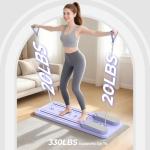 Multifunctional Pilates Board, Pilates Reformer Sets 7-in-1 Foldable Pilates Reformer Machine for Home Workout with Timer, Phone Holder, Push-up Bar, Ab Board, 330LBS Capacity Portable Set, Purple