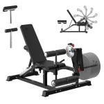 Finer Form GLX Adjustable Weight Bench with Leg Extension and Curl Machine, Total Body Bench for Home Gym, Great for Bench Press, Sit Ups, Preacher Curl, Hip Thrusts and Other Plate-Loaded Exercises