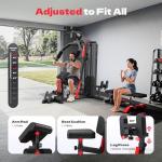 WFLGFT Home Gym Workout Equipment 148 LB Weight Stack, Full Body Workout Machine for LAT Pulldown, Chest Press, Leg Extension & Strength Training, Multi Function Fitness Equipment (Black)