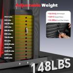 WFLGFT Home Gym Workout Equipment 148 LB Weight Stack, Full Body Workout Machine for LAT Pulldown, Chest Press, Leg Extension & Strength Training, Multi Function Fitness Equipment (Black)