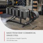 Finer Form GLX Adjustable Weight Bench with Leg Extension and Curl Machine, Total Body Bench for Home Gym, Great for Bench Press, Sit Ups, Preacher Curl, Hip Thrusts and Other Plate-Loaded Exercises