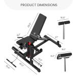 Finer Form GLX Adjustable Weight Bench with Leg Extension and Curl Machine, Total Body Bench for Home Gym, Great for Bench Press, Sit Ups, Preacher Curl, Hip Thrusts and Other Plate-Loaded Exercises