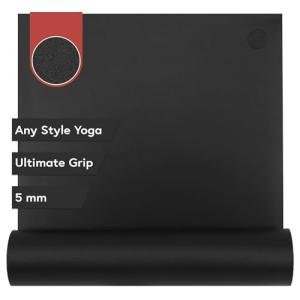Manduka GRP Adapt Yoga Mat 71" - 5mm | Ultimate Grip | Sweat Ready for Any Style of Yoga | 71 x 24 inches | Jet Black