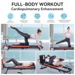 Pilates Reformer,Dpiolrcag Foldable Pilates Machine & Equipment for Home Use and Gym Workout with Jump Board, Suitable for Advanced and Beginners Users, Up to 250 lbs Weight Capacity