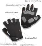 Eohak Workout Gloves for Men and Women Full Palm Protection Gym Gloves for Weight Lifting, Cycling, Gym, Training, Breathable and Snug fit
