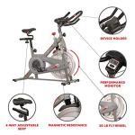 Sunny Health & Fitness Synergy Exercise Bike with 30LB Flywheel, Silent Belt Drive & Magnetic Resistance, Indoor Bicycle with 275 LB User Weight Capacity, Tablet Mount, Adjustable Seats – SF-B1879