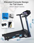 BORGUSI Auto Incline Treadmill - 3.5HP Folding Treadmills with 15% Auto Incline Running Machine for Home, 320 LBS Capacity, 10 MPH Speed, 36 Preset Programs, Bluetooth App, Upgrade LCD Panel