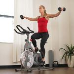 Sunny Health & Fitness Synergy Exercise Bike with 30LB Flywheel, Silent Belt Drive & Magnetic Resistance, Indoor Bicycle with 275 LB User Weight Capacity, Tablet Mount, Adjustable Seats – SF-B1879