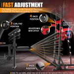 OPPSDECOR 900LBS Pro Weight Bench with Squat Rack | Easy Assembly | Flat Incline Decline Bench Press Set with Leg Developer & Preacher Curl, Heavy Duty Full-Body Home Gym Workout Station