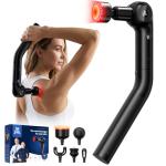 BOB AND BRAD 2-in-1 Massage Gun with Heat & Red Light Soothing L7 Ultra Massage Gun with Extension Handle &Adjustable Angles, Deep Tissue for Back Lumbar Shoulder FSA-HSA Eligible Gift for Men Women
