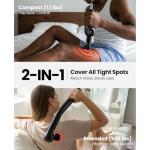 BOB AND BRAD 2-in-1 Massage Gun with Heat & Red Light Soothing L7 Ultra Massage Gun with Extension Handle &Adjustable Angles, Deep Tissue for Back Lumbar Shoulder FSA-HSA Eligible Gift for Men Women