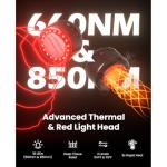 BOB AND BRAD 2-in-1 Massage Gun with Heat & Red Light Soothing L7 Ultra Massage Gun with Extension Handle &Adjustable Angles, Deep Tissue for Back Lumbar Shoulder FSA-HSA Eligible Gift for Men Women