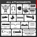 Birdfeel Multi-Function 2000LB Smith Machine Power Cage, Home Gym Squat Rack Featuring LAT Pulldown, Dual Pulley Cable Crossover, Pegboard and Attachments, Gym-Quality Power Rack