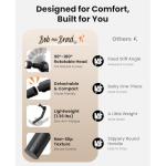 BOB AND BRAD 2-in-1 Massage Gun with Heat & Red Light Soothing L7 Ultra Massage Gun with Extension Handle &Adjustable Angles, Deep Tissue for Back Lumbar Shoulder FSA-HSA Eligible Gift for Men Women