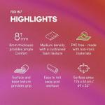 Adidas Yoga Mat - Eco Friendly - Non Slip, Durable Textured Surface