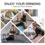 chunmo 64oz Glass Water Bolttles with Straw Half Gallon Large Motivational Water Bottle with Time Marker Sports Water Bottles with Silicone Sleeve and Handle Lid Water Jug for Gym Workout