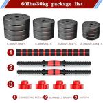 BCBIG Adjustable-Dumbbells-Sets,Free Weights-60lb(30lb*2) Dumbbells Set of 2 Convertible To Barbell A Pair of Lightweight for Home Gym,Women,Men