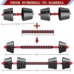BCBIG Adjustable-Dumbbells-Sets,Free Weights-60lb(30lb*2) Dumbbells Set of 2 Convertible To Barbell A Pair of Lightweight for Home Gym,Women,Men