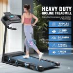 Treadmill with Incline, FUNMILY 3.5HP Heavy Duty Folding Treadmill for Home, 350 lb Capacity Walking Running Machine with Smart Fitness Tracking, 12 Preset Programs, LCD Display, 2 Control Methods