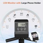 Goimu Recumbent Exercise Bike, Stationary Bikes for Home Magnetic Recumbent Bike with Adjust Seat for Adults Seniors, 300LB Capacity & 8-level Resistance, LCD Monitor & Heart Rate Handle (XB02-Orange)