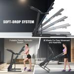 Treadmill with Incline, FUNMILY 3.5HP Heavy Duty Folding Treadmill for Home, 350 lb Capacity Walking Running Machine with Smart Fitness Tracking, 12 Preset Programs, LCD Display, 2 Control Methods