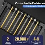 BIOCOR MAX3.0 Foldable 93" Pilates Reformer with Tower, Pilates Machine with Attachable Tower, Pilates Ring & Yoga Bands, Jumpboard, Dual Resistance Springs, Reformers for Home Workout, up to 800 lbs