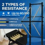 BIOCOR MAX3.0 Foldable 93" Pilates Reformer with Tower, Pilates Machine with Attachable Tower, Pilates Ring & Yoga Bands, Jumpboard, Dual Resistance Springs, Reformers for Home Workout, up to 800 lbs