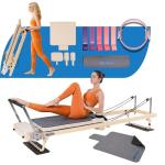 BIOCOR 92" 3RD Gen Extended Pilates Reformer, Foldable Pilates Machine with Yoga Ring & Headrest, Jumpboard, Dual Resistance Springs, Pilates Equipment for Home Workout, up to 500 lbs (Vanilla)
