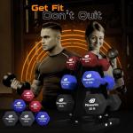 Fitness Alley Neoprene 3 Pairs Workout Dumbbells (15LB, 17.5LB & 20LB) + 3 Tier Rack - Non Slip, Anti Roll Exercise & Fitness Dumbbells Combo - 230 LB Rack Capacity + 2.00MM Thickness - Ideal for Home