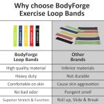 BodyForge Resistance Bands for Working Out for Women Men for Exercise Bands Resistance Bands for Legs Bands for Working Out Hip Thigh Glute Bands with Instruction Guide and Carry Bag, Set of 5