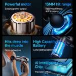 Aptin Portable Deep Tissue Muscle Massage Gun – 99-Speed Handheld Percussion Massager with LCD Display, Quiet Motor, 6 Heads & Carrying Case – Rechargeable Body Relaxation Tool for Active Lifestyles