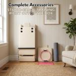 BIOCOR 92" 3RD Gen Extended Pilates Reformer, Foldable Pilates Machine with Yoga Ring & Headrest, Jumpboard, Dual Resistance Springs, Pilates Equipment for Home Workout, up to 500 lbs (Vanilla)