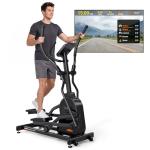 THERUN Elliptical Exercise Machine, Elliptical Machine for Home Use, Magnetic Elliptical Training Machines with 20IN Stride & 32-Level Resistance, Upload 350LBS, Pulse Sensor, App Connection (Orange)