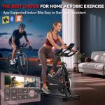 Exercise Bike, Wenoker Magnetic Resistance Stationary Bike for Home App Sync Indoor Bike with 350lbs Weight Capacity, Tablet Holder and Fitness Courses for Weight Loss