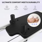 Pilates Reformer, Foldable Pilates Machine for Home and Gym Workout with Dual Resistance and Adjustable Heights, Pilates Equipment Suitable for Advanced and Beginners Users, Up to 440 LBS (White)