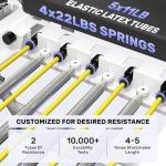 Pilates Reformer, Foldable Pilates Machine for Home and Gym Workout with Dual Resistance and Adjustable Heights, Pilates Equipment Suitable for Advanced and Beginners Users, Up to 440 LBS (White)