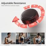 UMAY Elliptical Trainer with Heart Rate Grip, Comfortable Seat, Quiet Magnetic Control, Suitable for Home Use, 16 Resistance Levels, LCD Display, 400LBS Weight Capacity