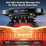 20-Head Massage Gun Set, 3200mAh Electric Deep Tissue Percussion Massager with 3 Modes & 30 Intensities, Quiet Muscle Massage Gun for Back, Shoulders, Legs, Foot, Body Muscle Pain Relief（Matte Black）