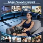 20-Head Massage Gun Set, 3200mAh Electric Deep Tissue Percussion Massager with 3 Modes & 30 Intensities, Quiet Muscle Massage Gun for Back, Shoulders, Legs, Foot, Body Muscle Pain Relief（Matte Black）