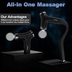 patpaw 2-in-1 Back Massage Gun for Hard-to-Reach Areas, Detachable Deep Tissue Muscle Massager with Extension Handle for Mid Back, Shoulders & Lower Back, 12-Speed Percussion Handheld Massager