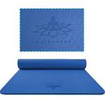 Hatha Yoga Extra Thick TPE Yoga Mat - 72"x 32" Thickness 1/2 Inch -Eco Friendly SGS Certified - With High Density Anti-Tear Exercise Mats For Home Gym Travel & Floor Outside (Blue)…
