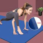 Hatha Yoga Extra Thick TPE Yoga Mat - 72"x 32" Thickness 1/2 Inch -Eco Friendly SGS Certified - With High Density Anti-Tear Exercise Mats For Home Gym Travel & Floor Outside (Blue)…