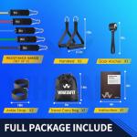 WHATAFIT Resistance Bands Set with Handles - Exercise Bands Home Gym Strength Training Equipment, Includes Door Anchor & Ankle Straps for Full Body Workout Bands, Physical Therapy