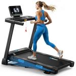 MERACH Incline Treadmill with Incline 6%-15%, 7-Layer Belt 300LBS Capacity Tredmill Foldable Handle Running Treadmills for Home, 0.5-7.5MPH 3.0HP Incline Folding Treadmill LED with APP Threadmill