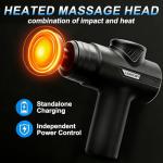 LEERCON Massage Gun with Heat Deep Tissue Back Massager Gun for Pain Relief, Percussion Massage Gun - Birthday Gifts for Men Women Dad Mom him