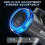 LEERCON Massage Gun with Heat Deep Tissue Back Massager Gun for Pain Relief, Percussion Massage Gun - Birthday Gifts for Men Women Dad Mom him