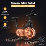 NEWBULIG Exercise Bike with APP, Stationary Bikes for Home, Workout Bike for Adults & Seniors, Cycle Machine, Adjustable Height and Resistance, Low Noise, 265lbs Weight Capacity, Easy Assembly